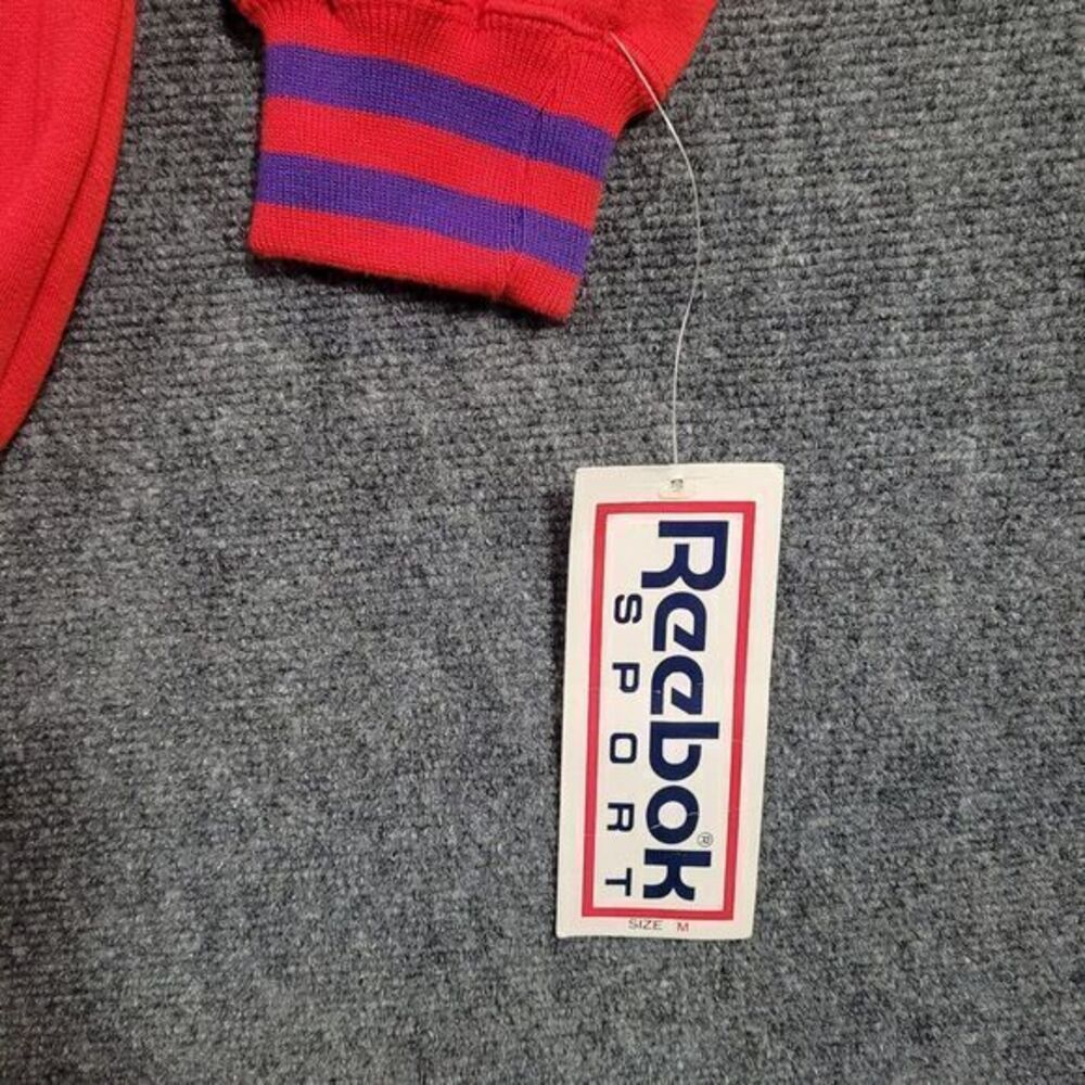 Vintage Reebok Sport Sweatshirt Mens M Dead Stock‎ Embroidered Qtr Zip NWT - Picture 4 of 9